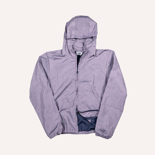 Eggplant Purple Patterned Windbreaker Jacket