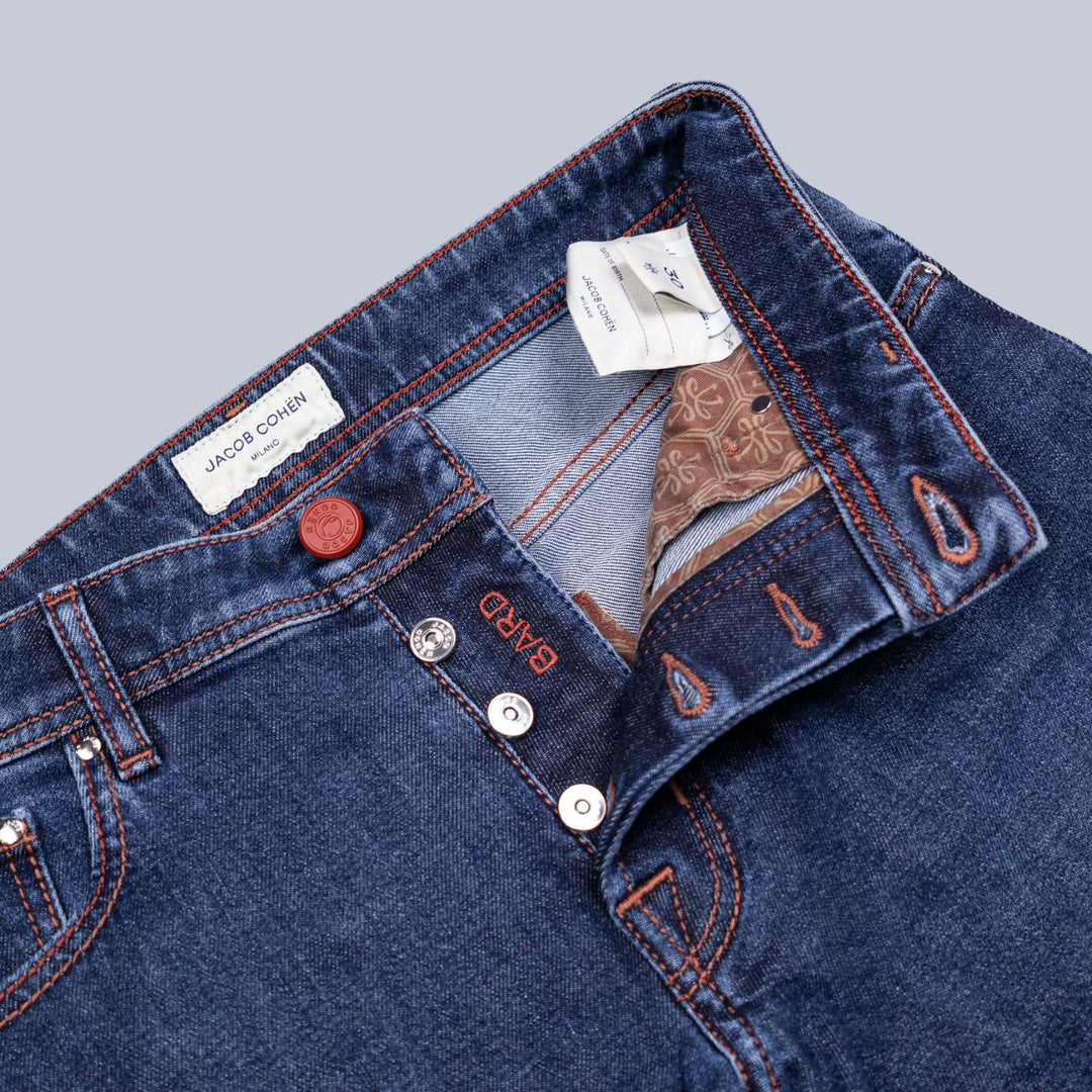 Washed Blue Denim Slim Fit Jeans