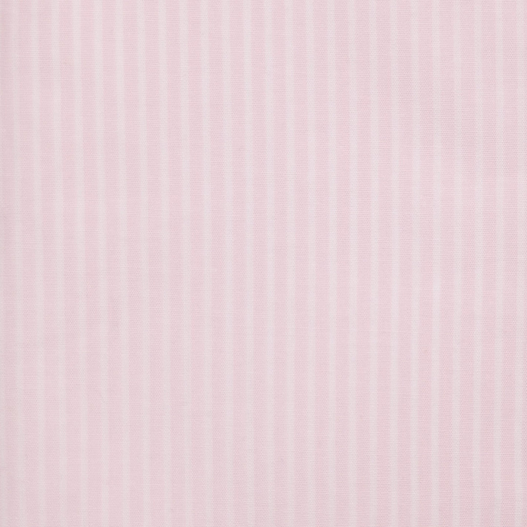 Pink & White Striped Cutaway Cotton Poplin Shirt