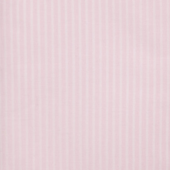 Pink & White Striped Cutaway Cotton Poplin Shirt