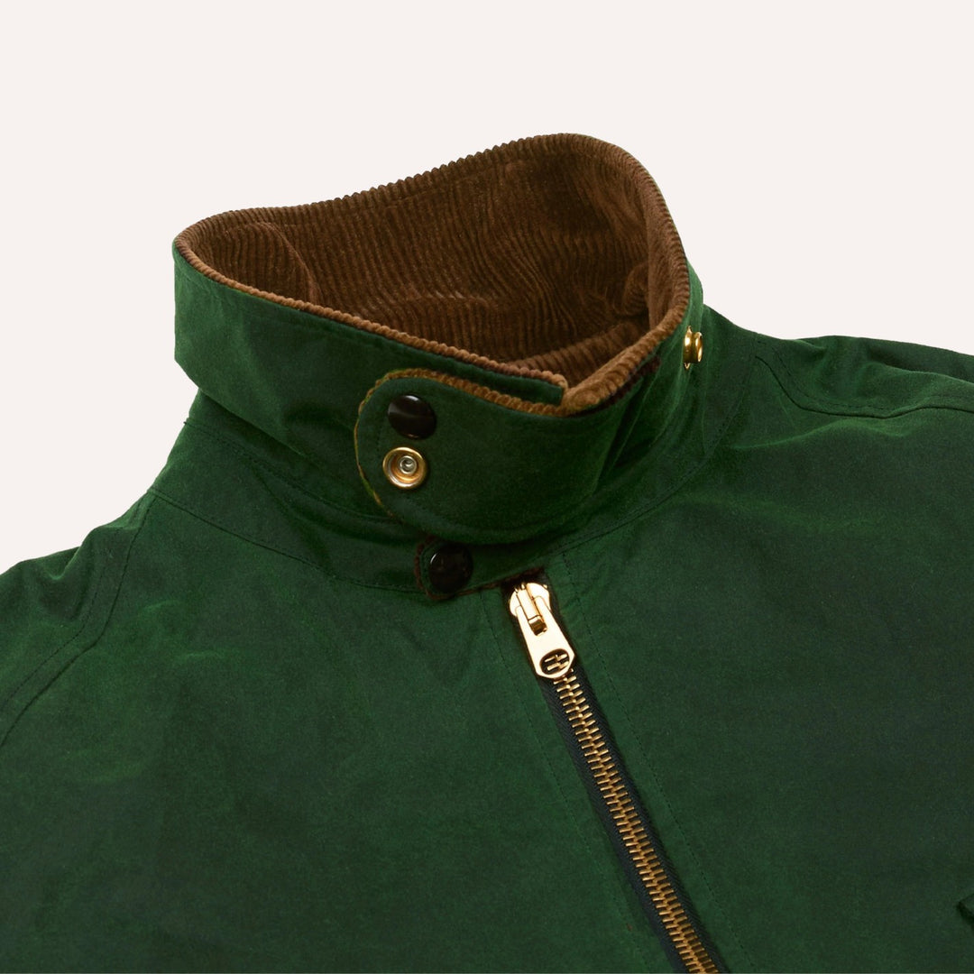 Emerald Green Waxed Coverall Jacket