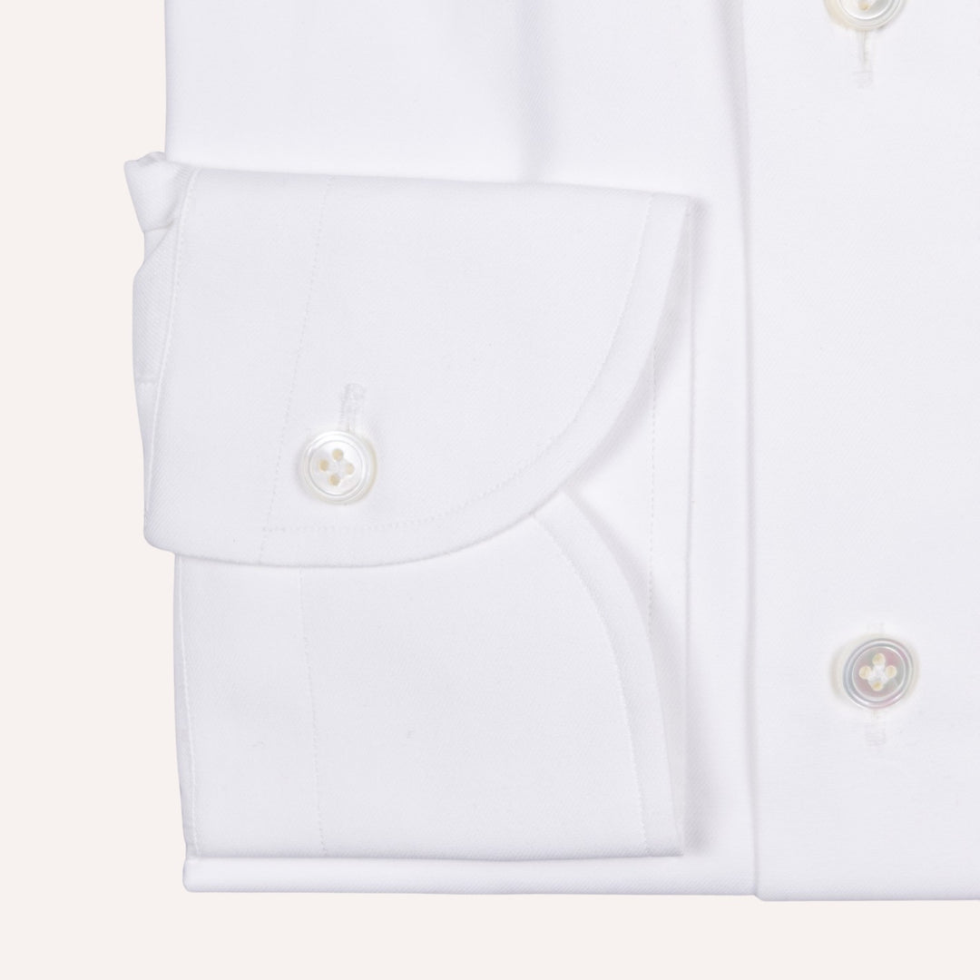 White Cutaway Cotton Poplin Shirt