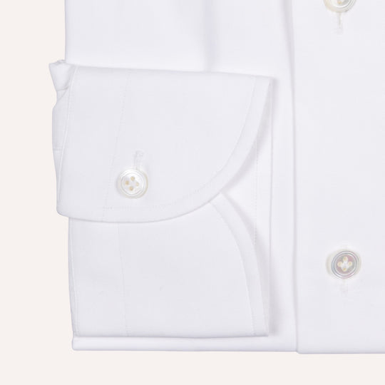White Cutaway Cotton Poplin Shirt
