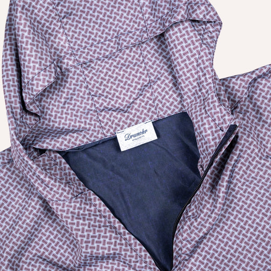Eggplant Purple Patterned Windbreaker Jacket