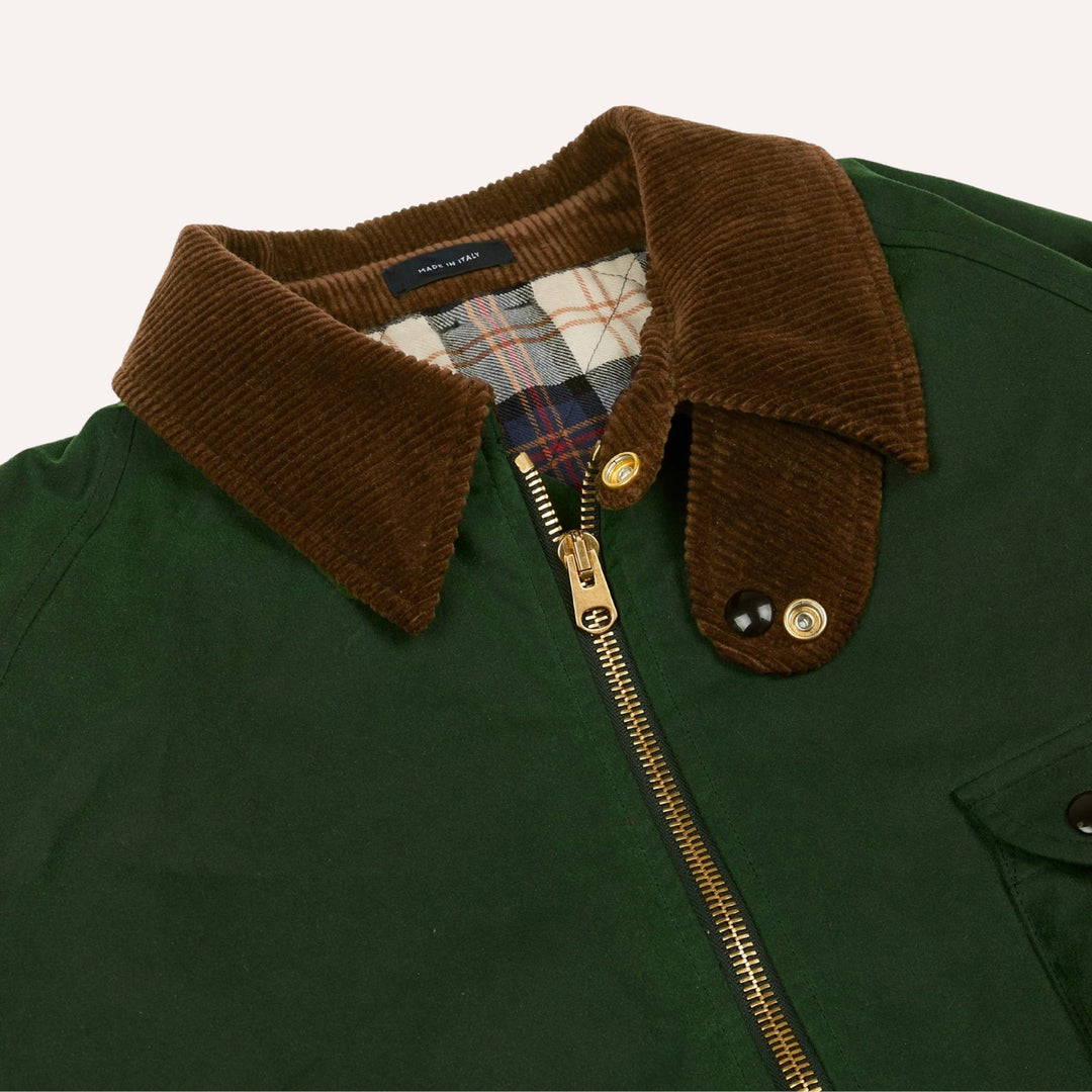 Emerald Green Waxed Coverall Jacket