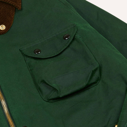 Emerald Green Waxed Coverall Jacket