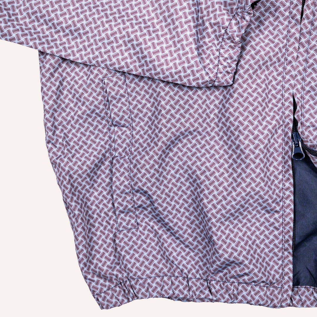 Eggplant Purple Patterned Windbreaker Jacket