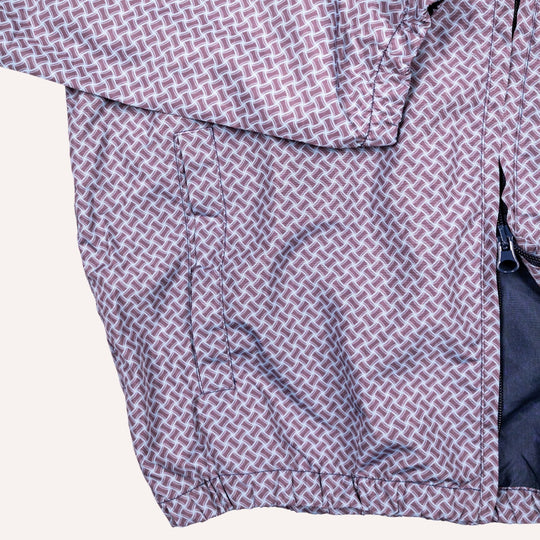Eggplant Purple Patterned Windbreaker Jacket