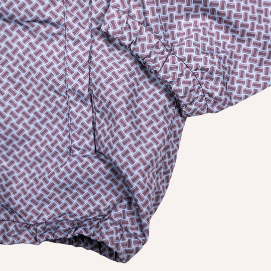 Eggplant Purple Patterned Windbreaker Jacket