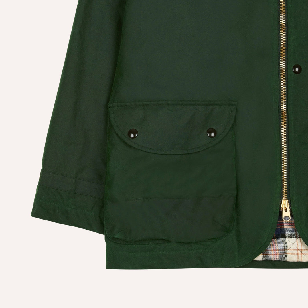 Emerald Green Waxed Coverall Jacket