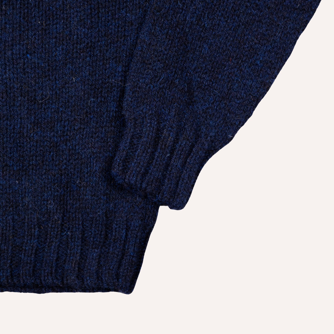 Navy Fair Isle Lambswool Crewneck Sweater