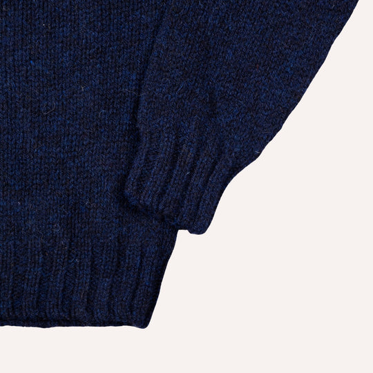 Navy Fair Isle Lambswool Crewneck Sweater