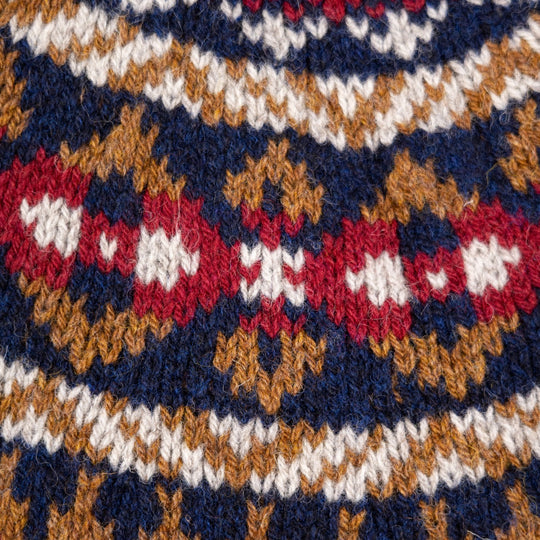 Navy Fair Isle Lambswool Crewneck Sweater