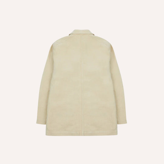 Ecru Linen Five-Pocket Chore Jacket