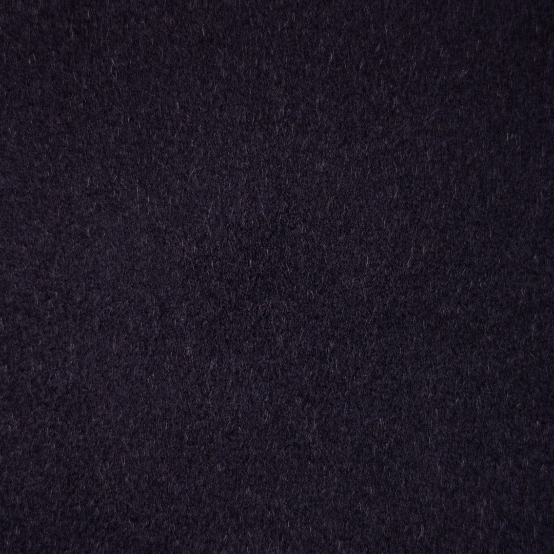 Navy Camel Hair Single Breasted Coat