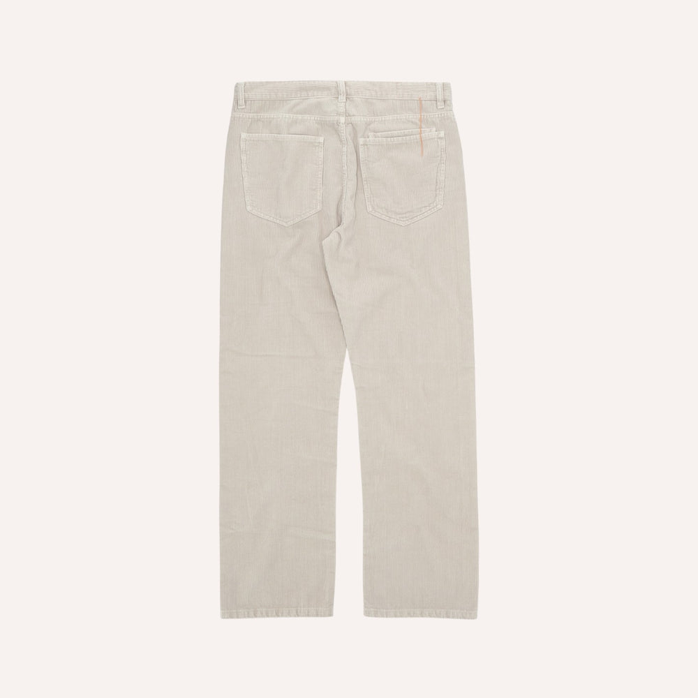 Ecru Corduroy Five-Pocket Trouser - Regular Fit