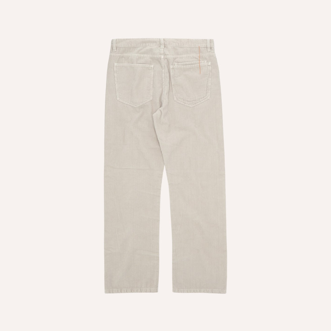 Ecru Corduroy Five-Pocket Trouser - Regular Fit