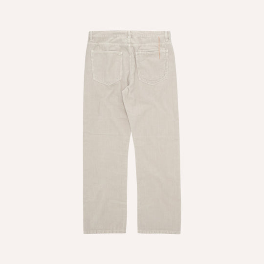 Ecru Corduroy Five-Pocket Trouser - Regular Fit