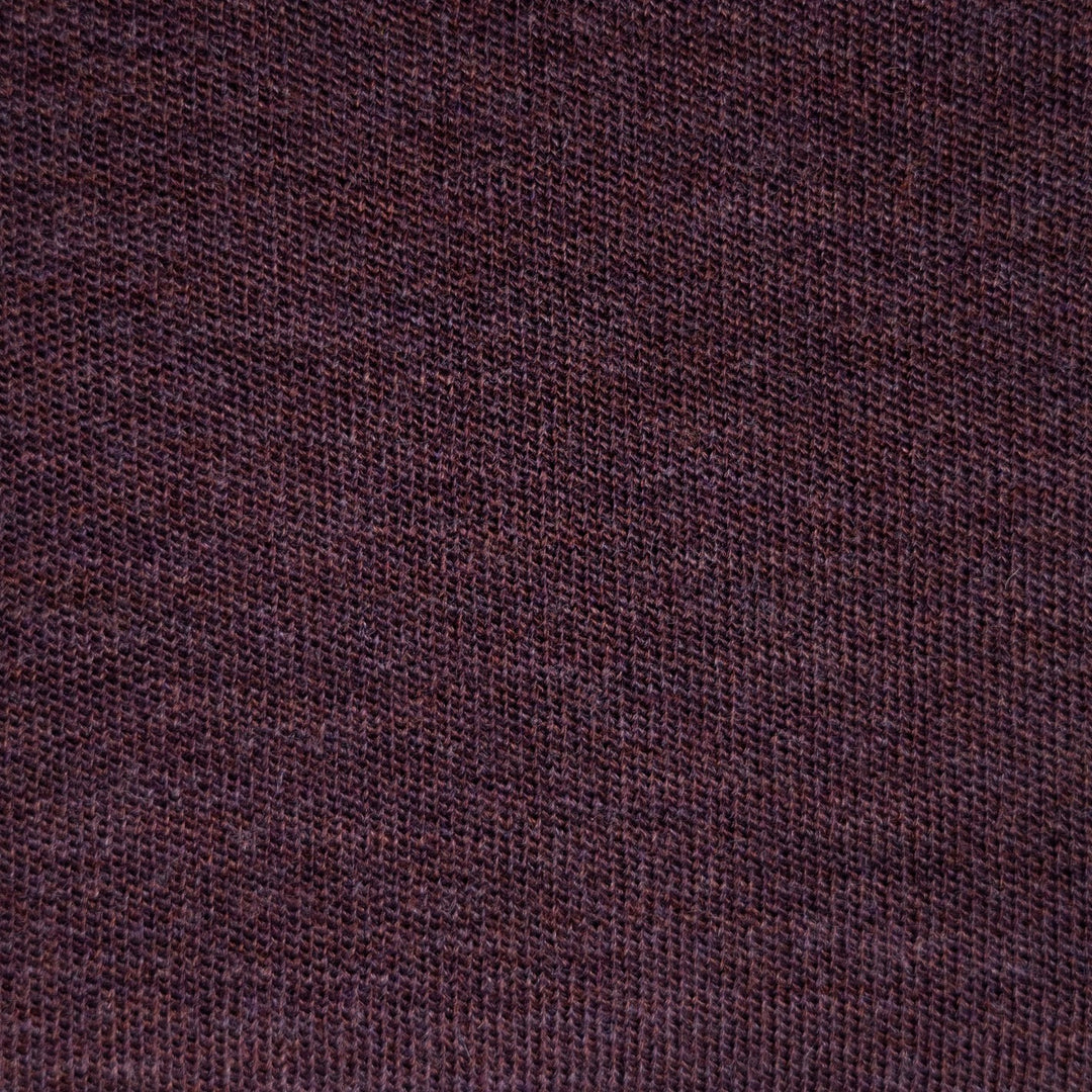 Maroon Melange Wool Jersey Mandarin Nehru Jacket