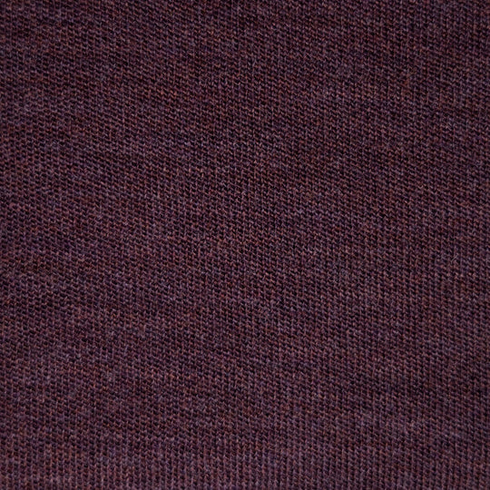 Maroon Melange Wool Jersey Mandarin Nehru Jacket
