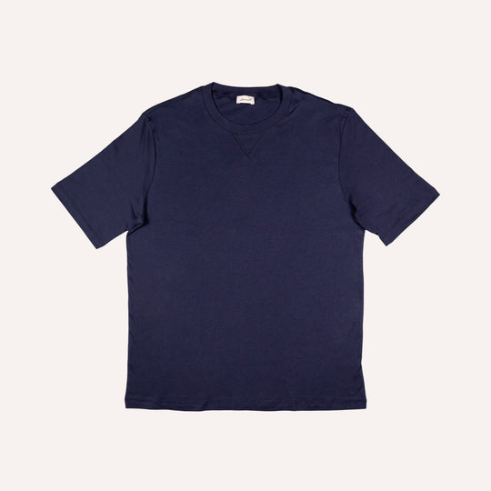Navy Crewneck Cotton Modal T-shirt