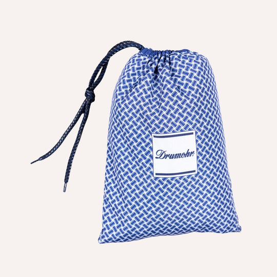 Navy Blue Patterned Windbreaker Jacket