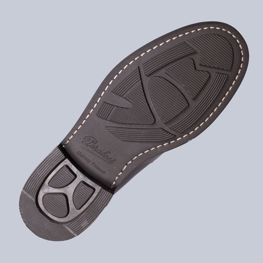 Brown Leather Rubber Sole Adonis Loafers