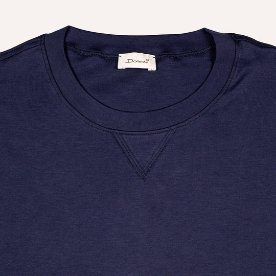Navy Crewneck Cotton Modal T-shirt