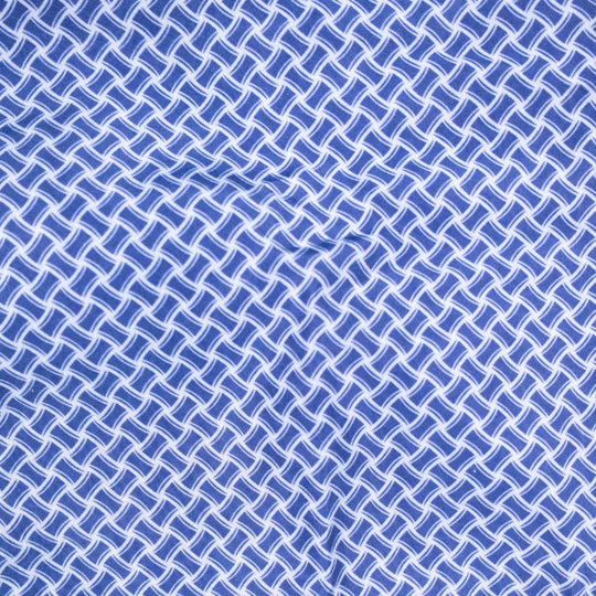 Navy Blue Patterned Windbreaker Jacket