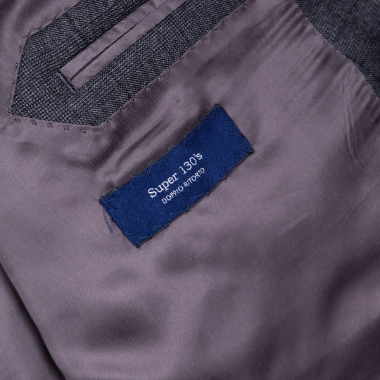 Grey Checked Double Breasted Suit