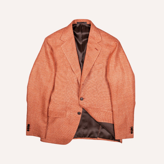 Terracotta Basket Weave Hemp Wool Blazer
