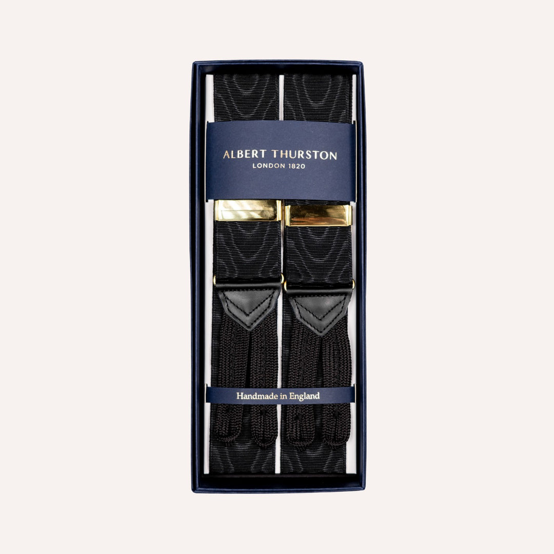 Black Gold James Bond Moiré 38 mm Braces