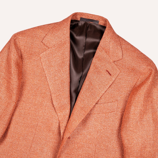 Terracotta Basket Weave Hemp Wool Blazer