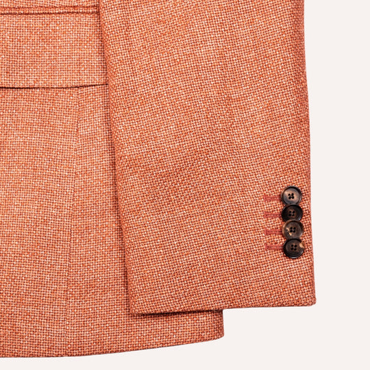 Terracotta Basket Weave Hemp Wool Blazer