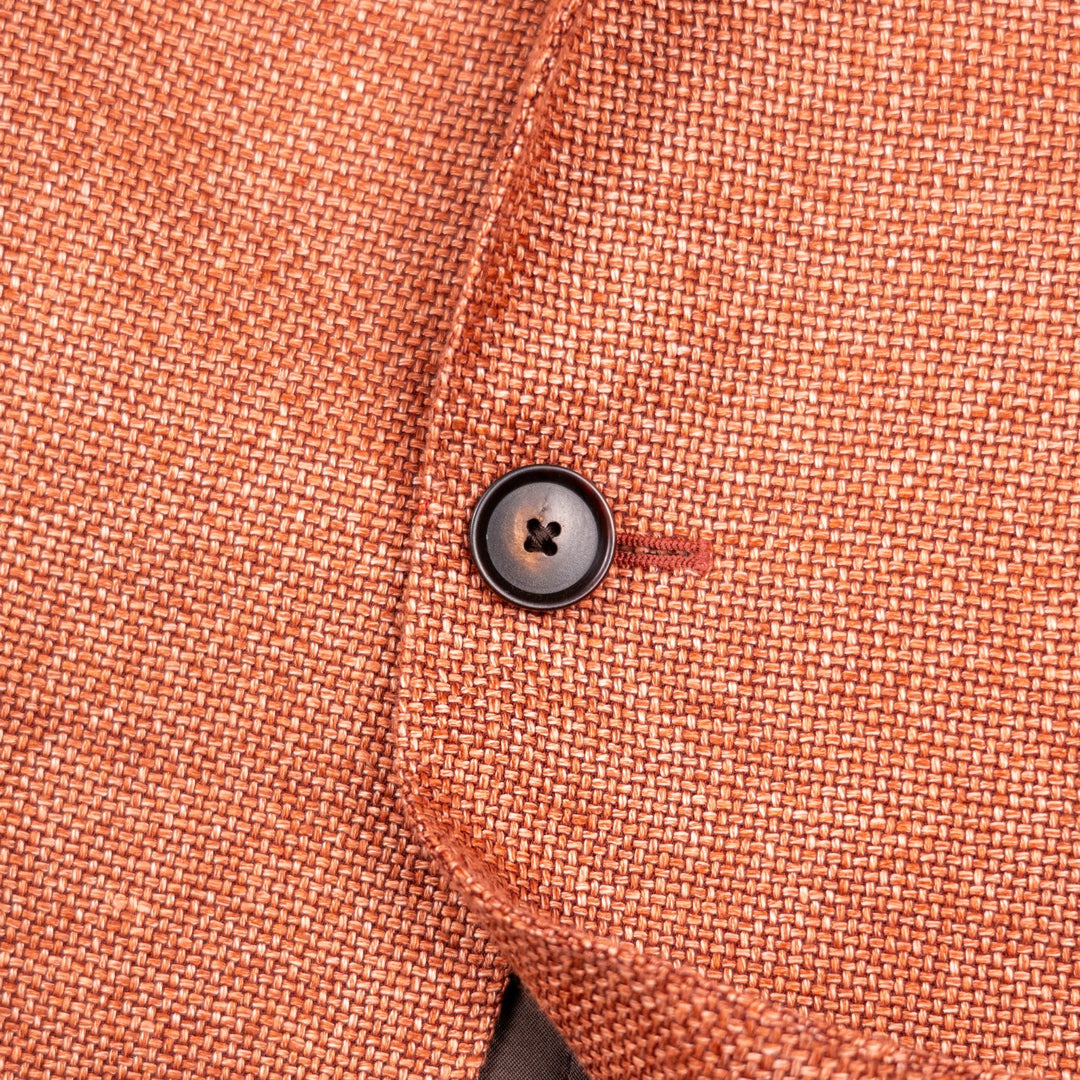 Terracotta Basket Weave Hemp Wool Blazer