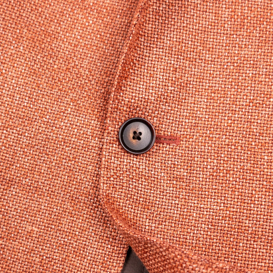 Terracotta Basket Weave Hemp Wool Blazer