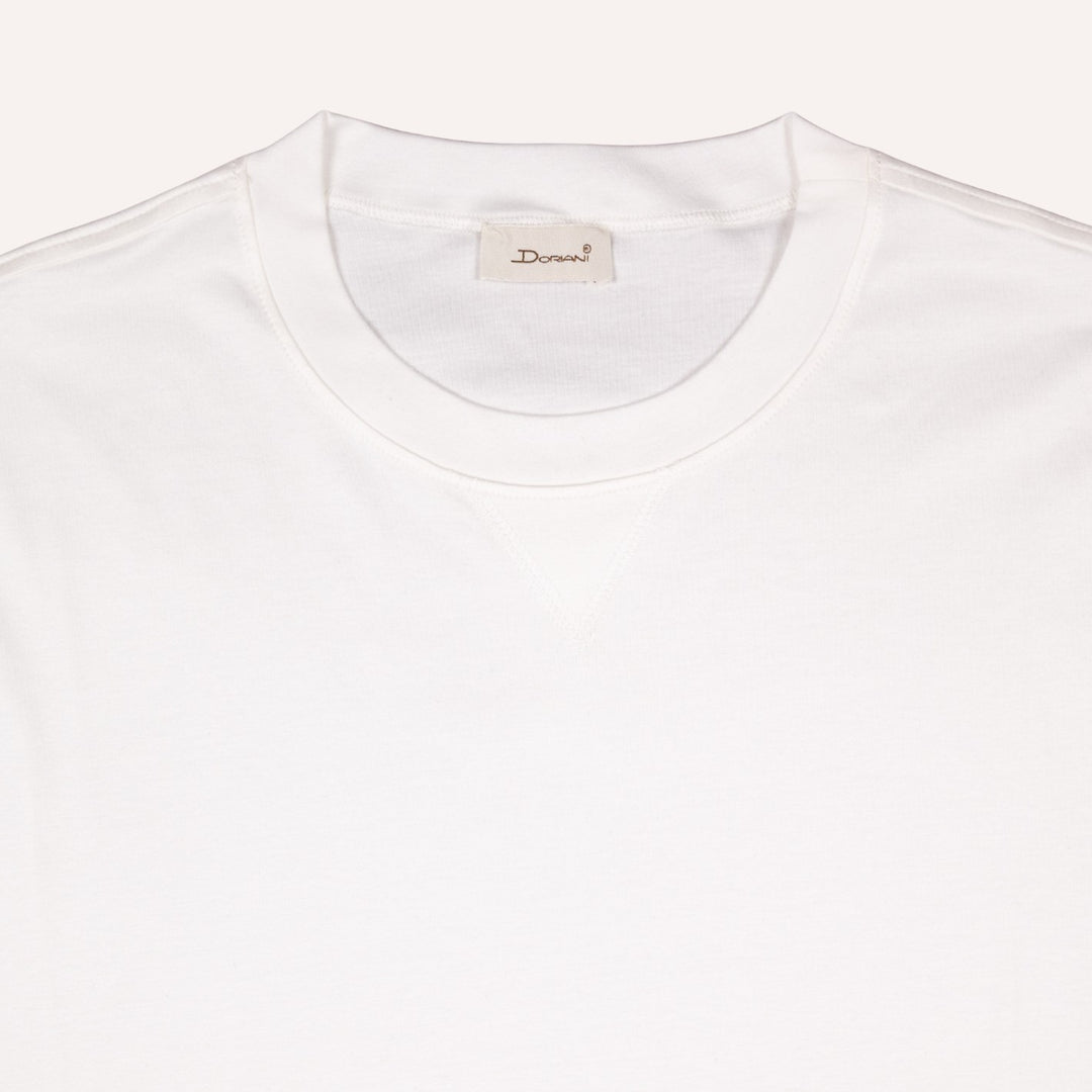 White Crewneck Cotton Modal T-shirt