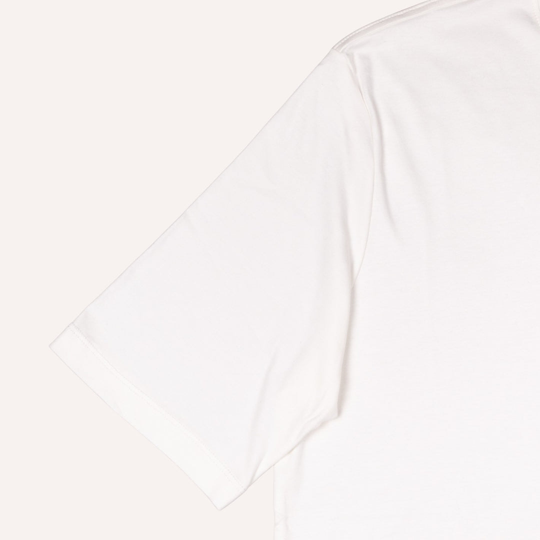 White Crewneck Cotton Modal T-shirt