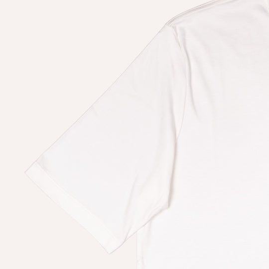 White Crewneck Cotton Modal T-shirt