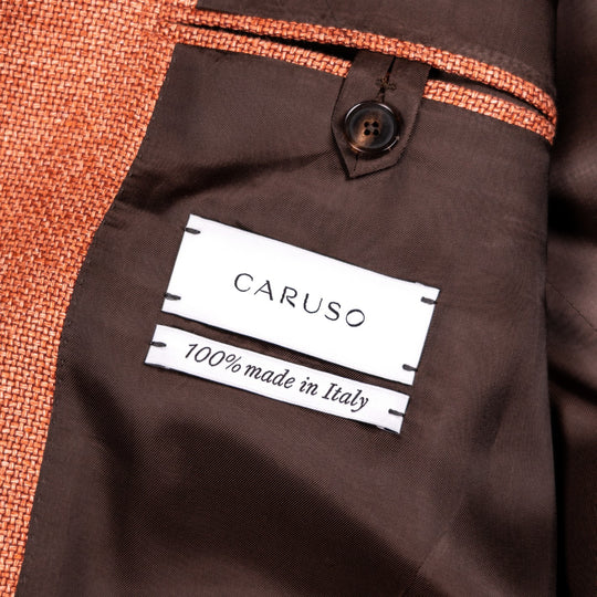 Terracotta Basket Weave Hemp Wool Blazer