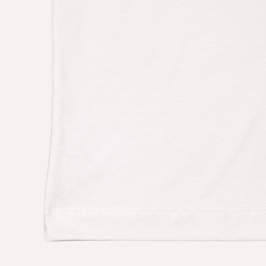 White Crewneck Cotton Modal T-shirt