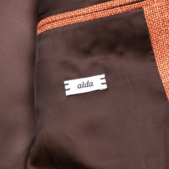 Terracotta Basket Weave Hemp Wool Blazer