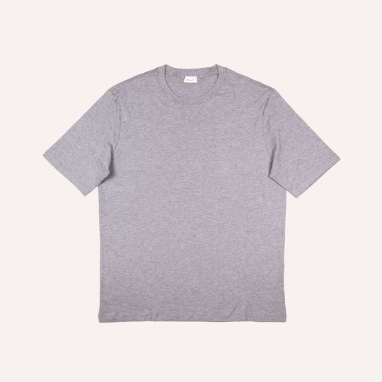 Grey Crewneck Cotton Modal T-shirt