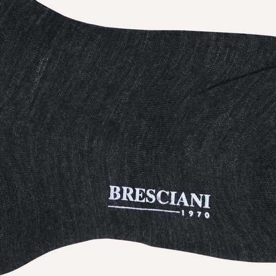 Charcoal Wool Blend Over The Calf Socks
