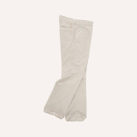 Ecru Corduroy Five-Pocket Trouser - Regular Fit