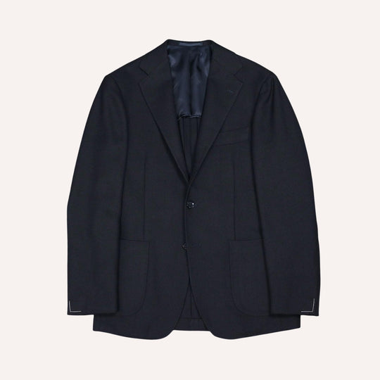 Midnight Blue Four Season Wool Balloon Blazer