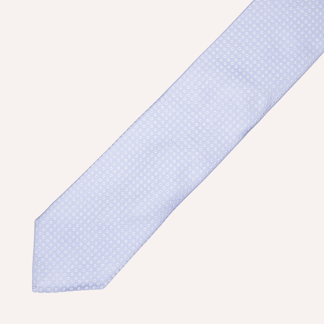 Sky Blue Micro Pattern Silk Tie