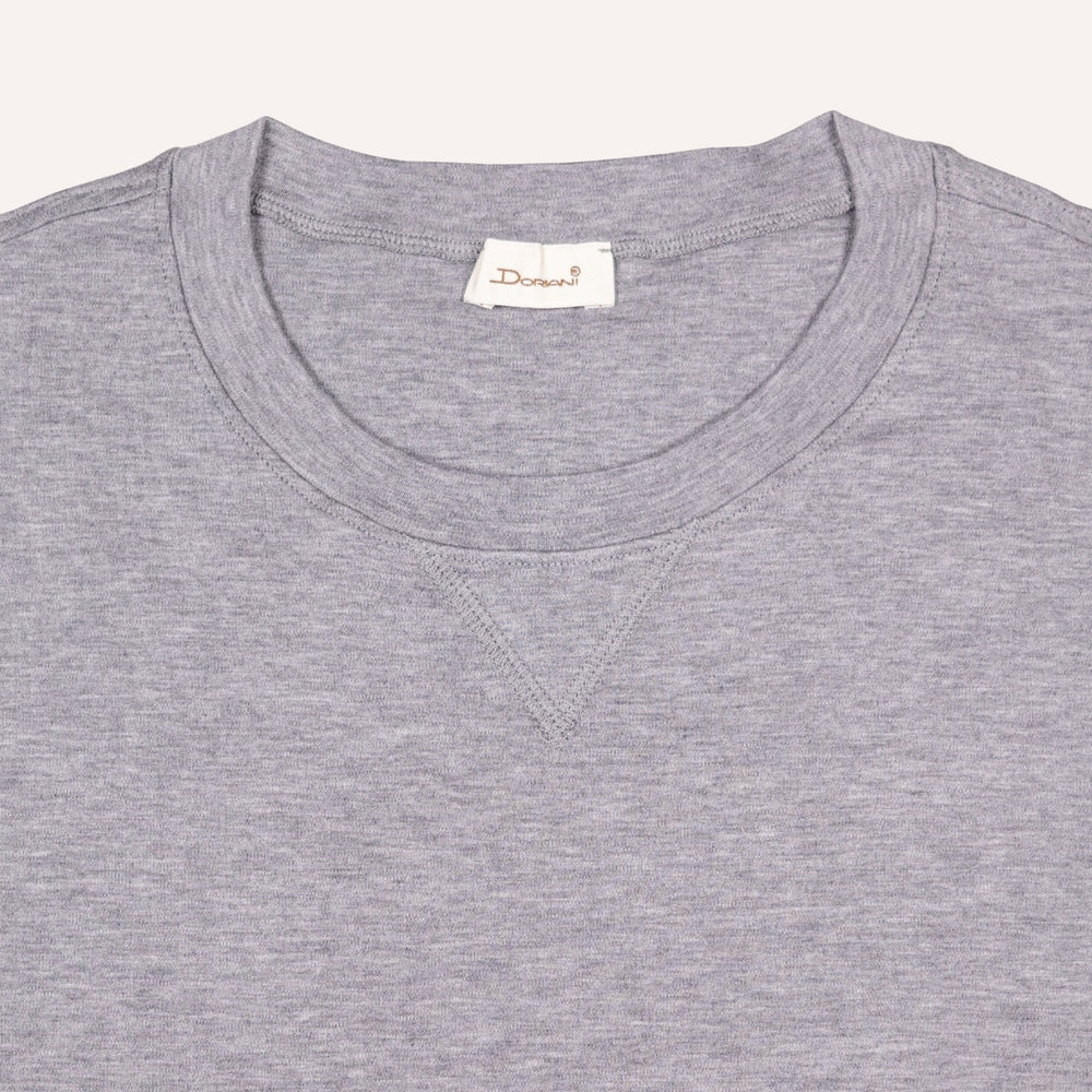 Grey Crewneck Cotton Modal T-shirt