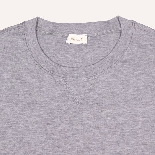 Grey Crewneck Cotton Modal T-shirt