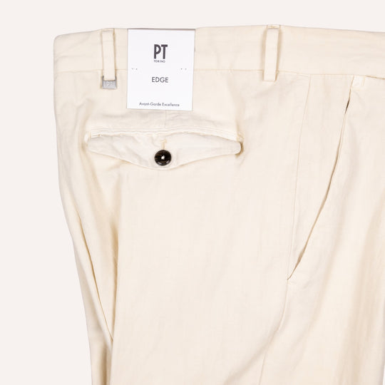 Off White Herringbone Trousers